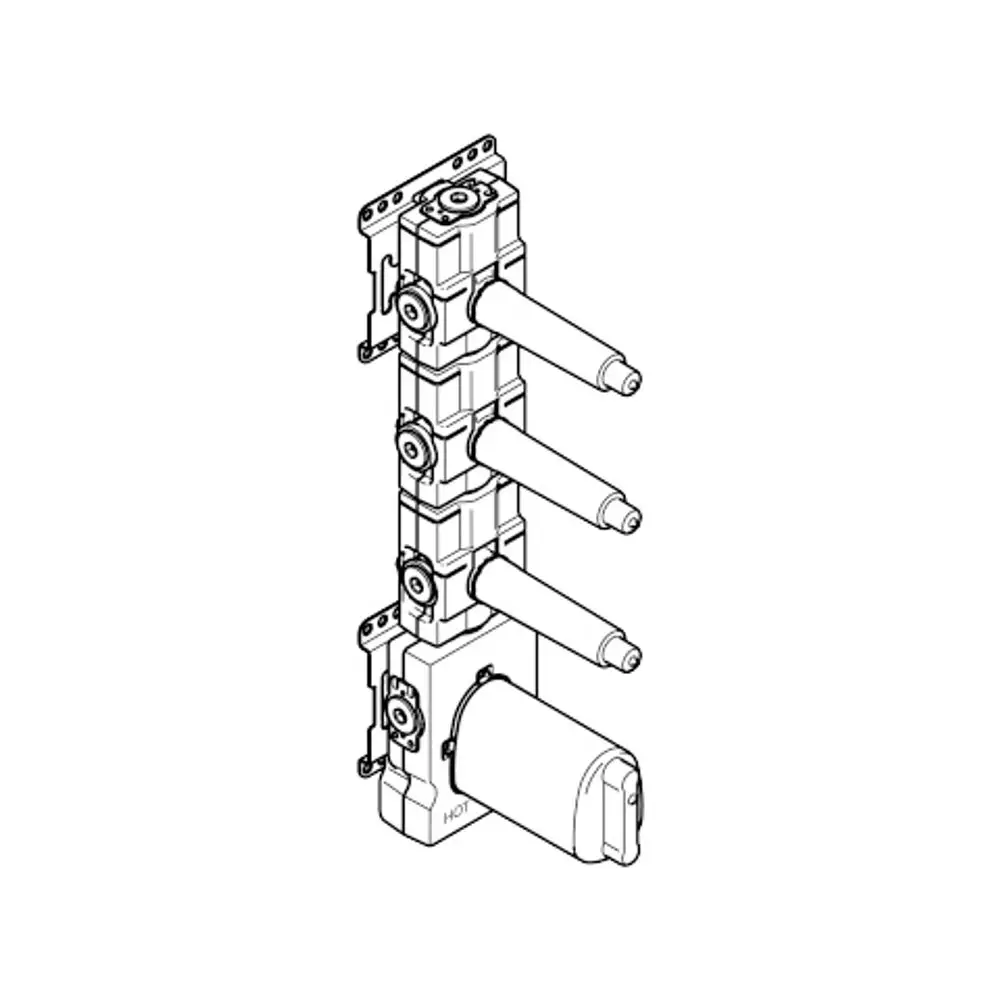DORNBRACHT xTOOL UP-Thermostatmodul mit 3 Ventilen SERIENNEUTRAL 35531970, 3553197090 Galeriebild 1